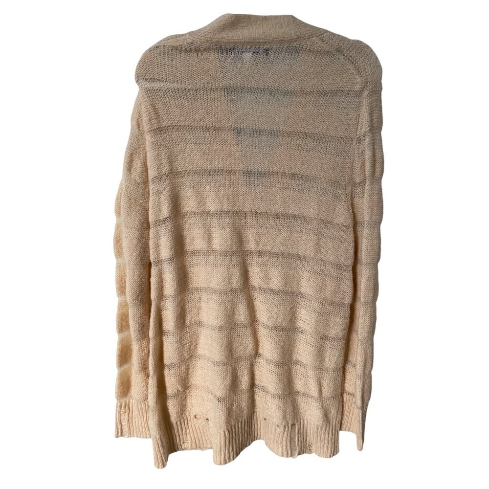 Urban Outfitters Alston Cardigan Size Medium Laddered Knit Stripe Button Up Cozy - Picture 4 of 10